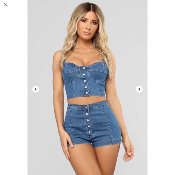 Grace denim skort set - Picture 1 of 4